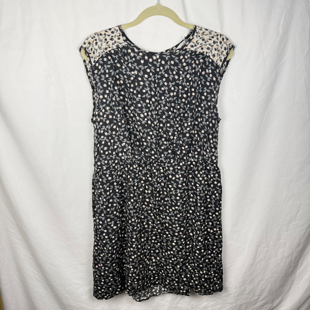 John Lewis Weekend Collection Dark Floral Sleeveless Dress 16 Summer Whimsigoth